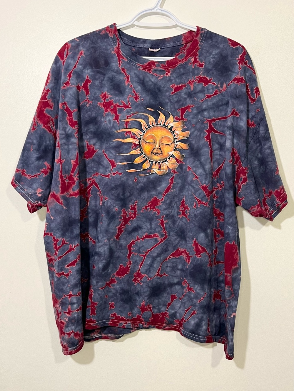 90s Grateful Dead Rock Band Anvil Tie Die Sun Face Tshirt